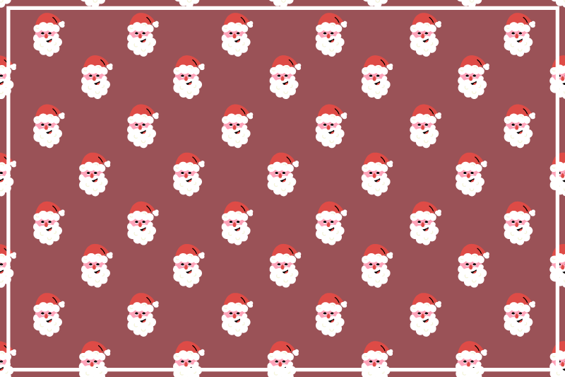 Christmas placemat santa face design - TenStickers