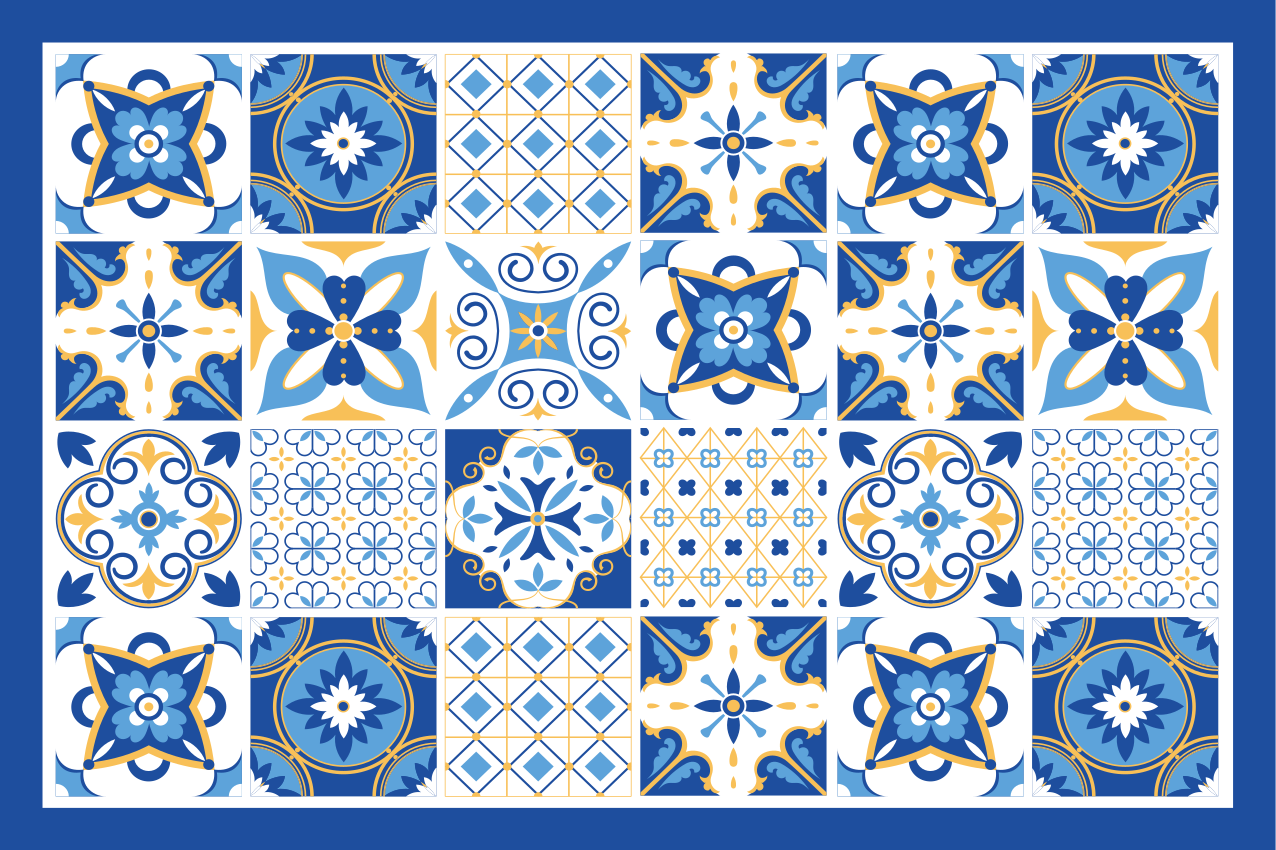 Original placemat classic tile design - TenStickers