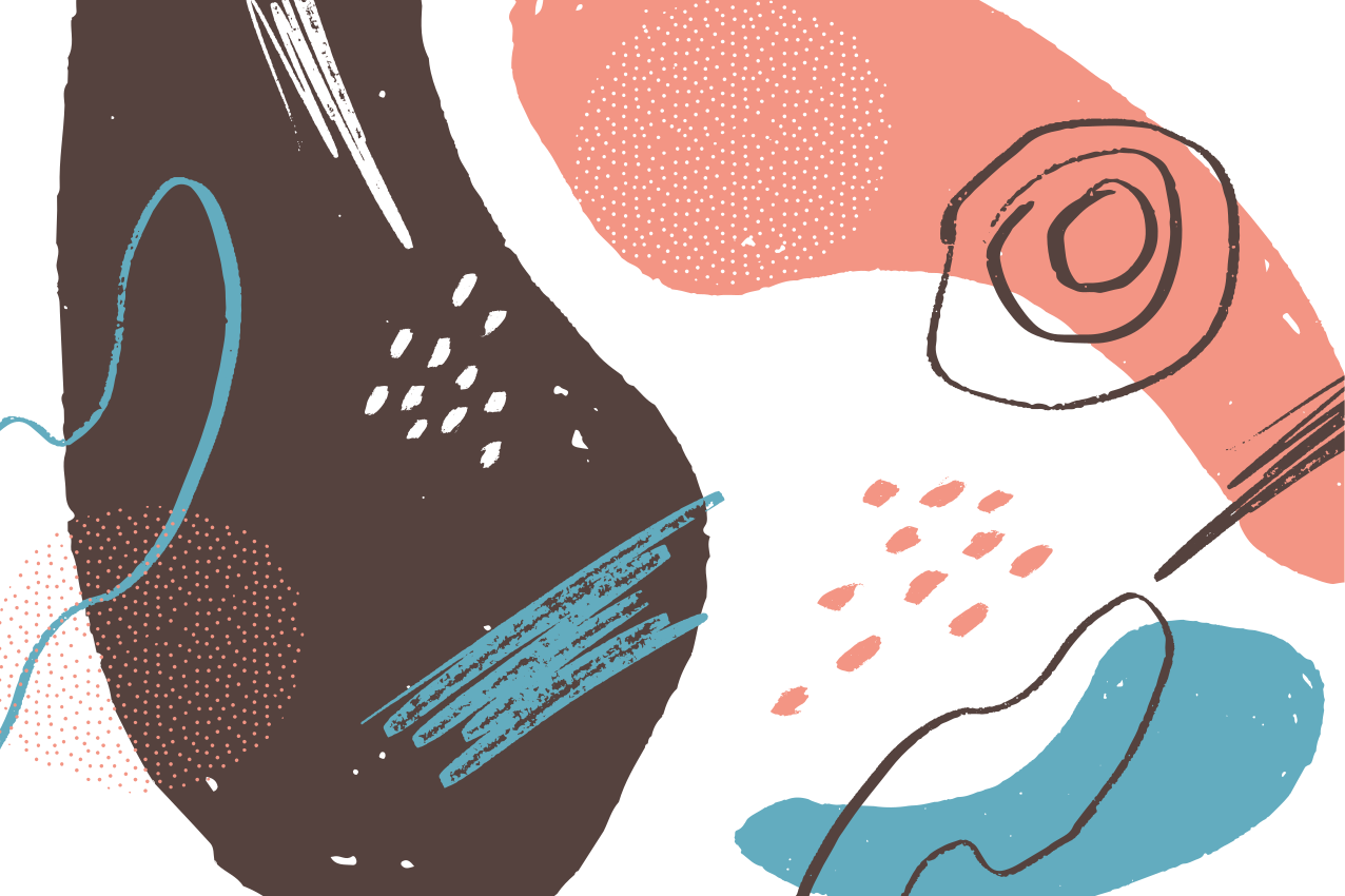 Modern placemat with lively abstract designs - TenStickers