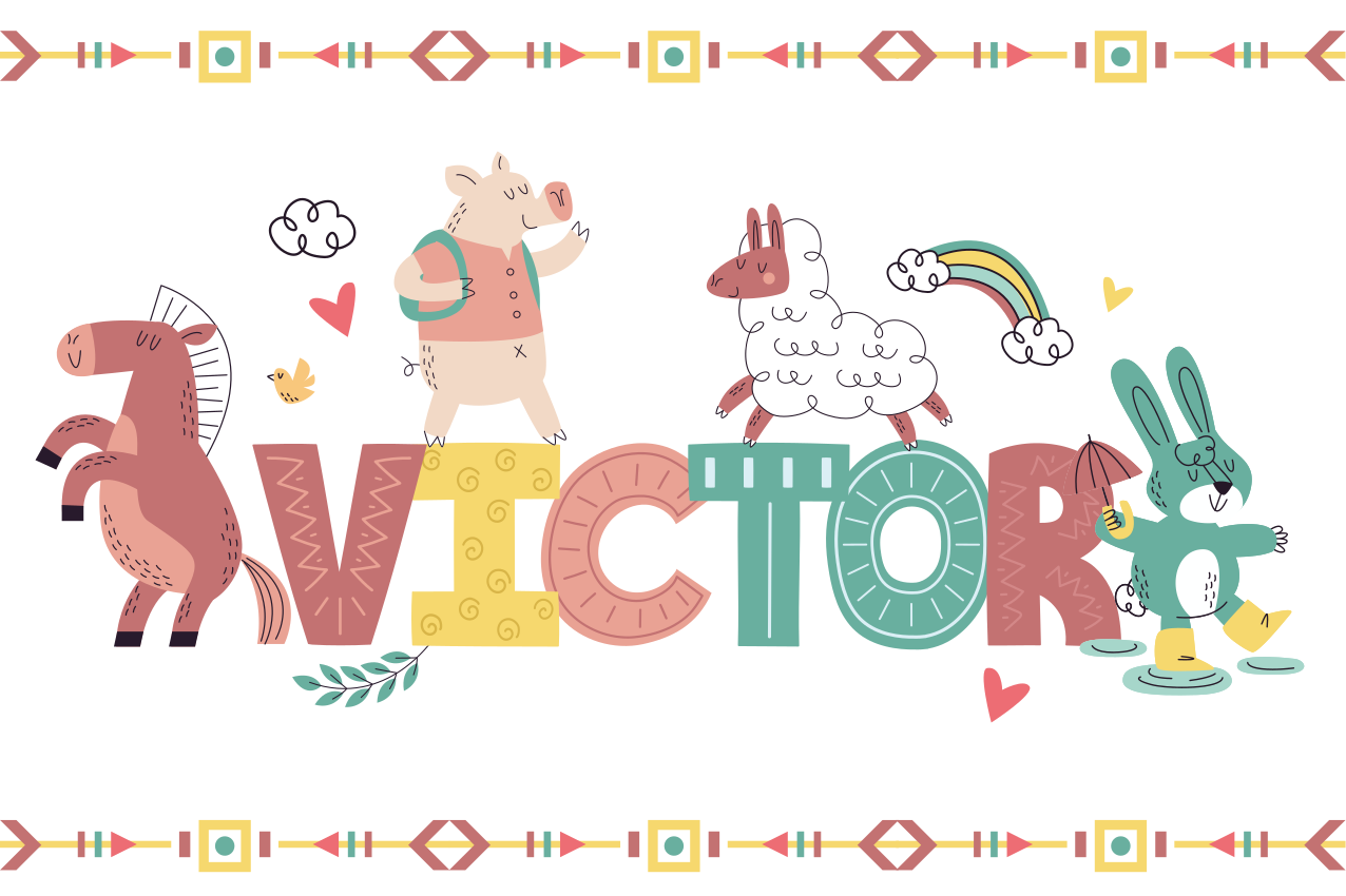 Children placemat with friendly animal friends - TenStickers