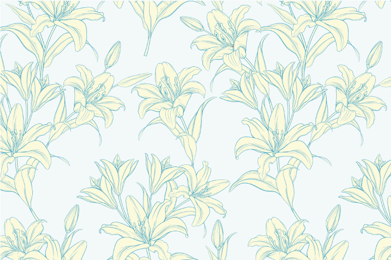 Placemat elegant plant inspired design - TenStickers