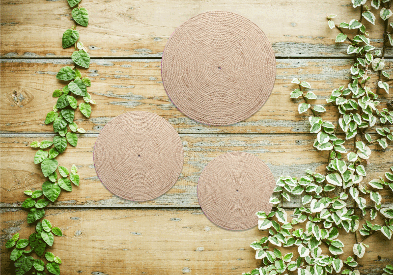 Modern placemat natural coaster set - TenStickers