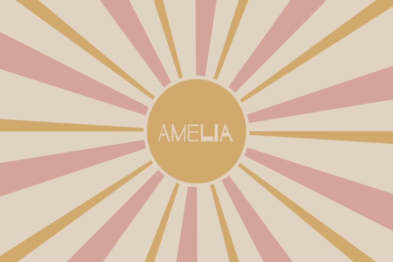 Customisable placemat sunburst centerpiece - TenStickers