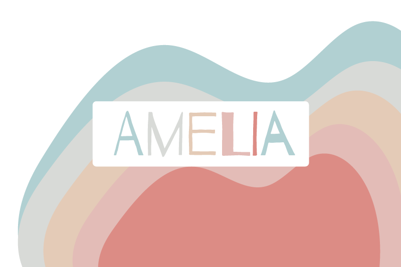 Customisable placemat with vibrant name design - TenStickers