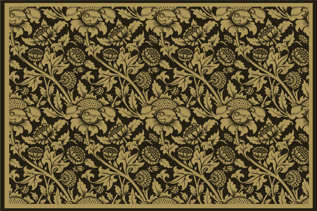 Elegant placemat botanical grace - TenStickers