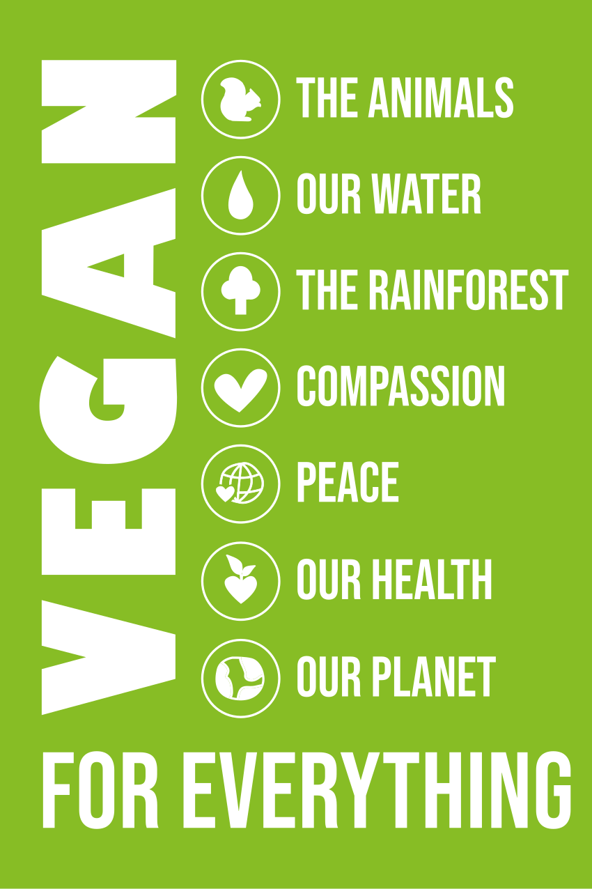 Vegan for everything original placemats - TenStickers