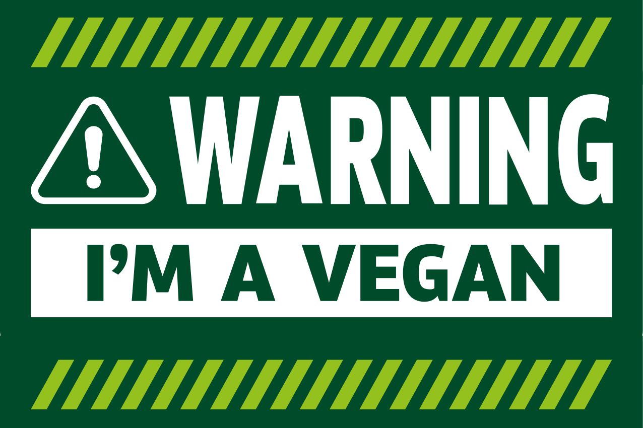 Warning! I'm a vegan original placemats - TenStickers