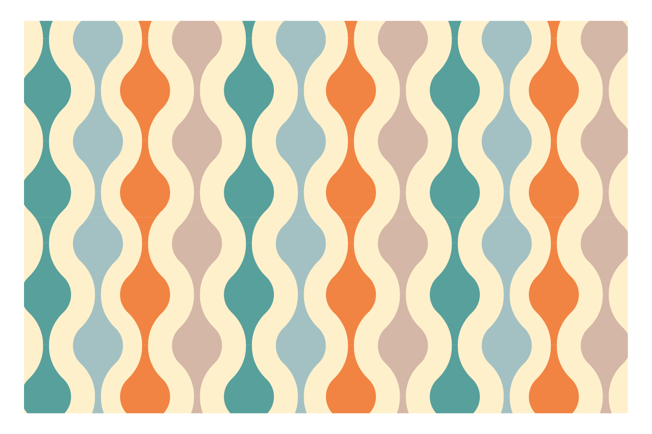 Wavy Color Pattern modern placemat - TenStickers