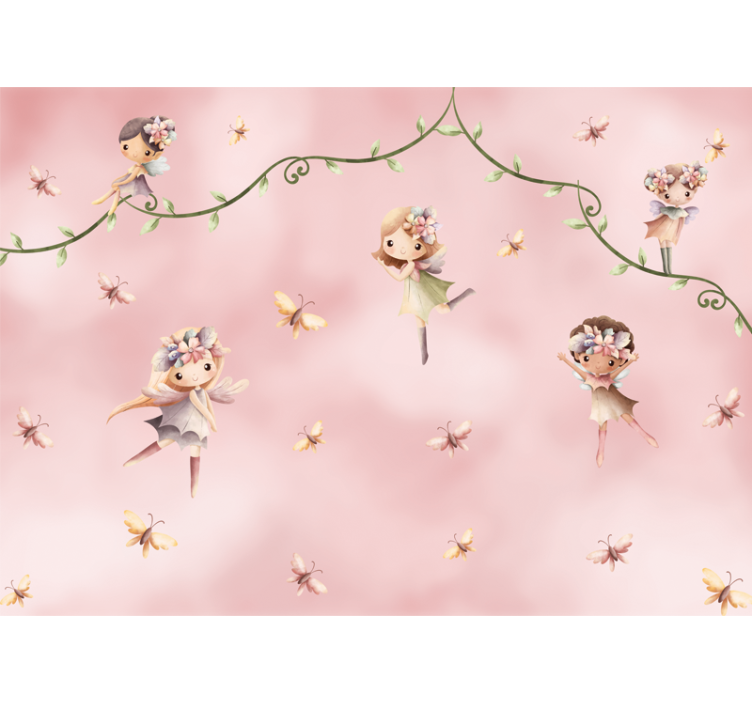 Dreamy fairies nursery wall mural - TenStickers