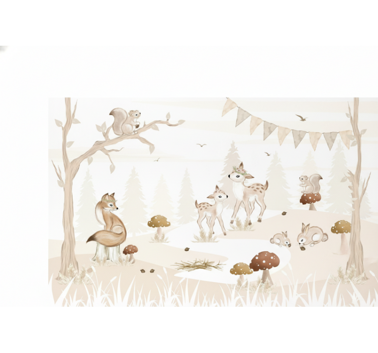 Forest wallpaper for a whimsical woodland nursery - TenStickers