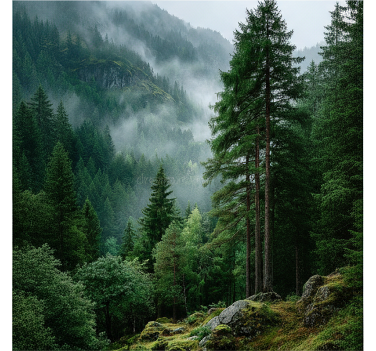 Forest wallpaper the melancholic option - TenStickers