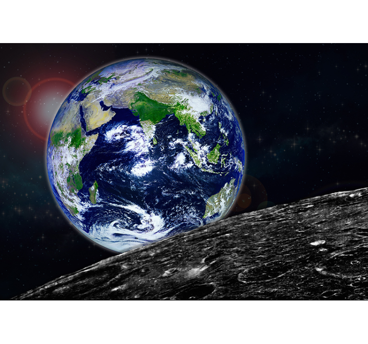 View of the Earth space wall mural - TenStickers