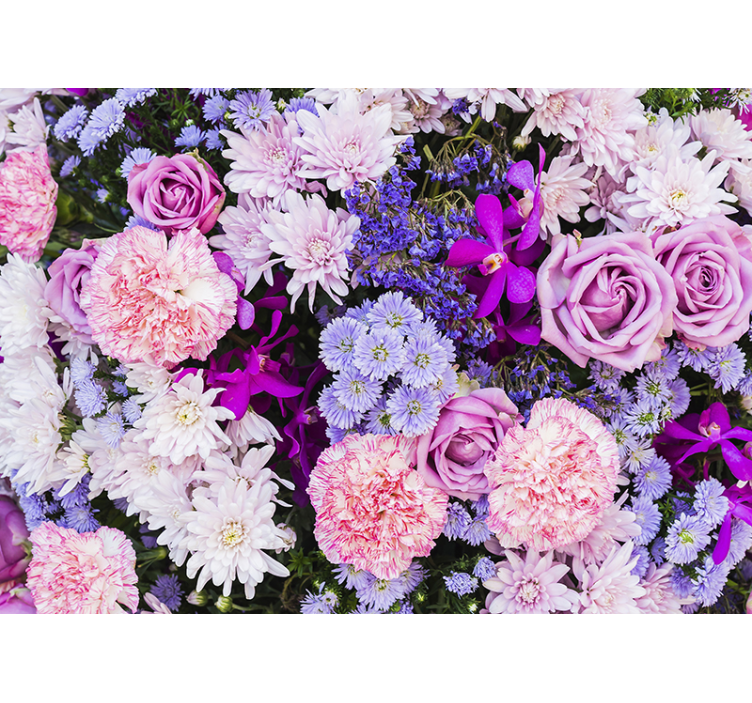 Bright flower arrangement 3D wallpaper - TenStickers