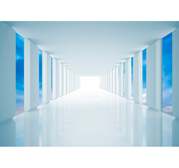 Walk in the sky 3D wallpaper mural - TenStickers