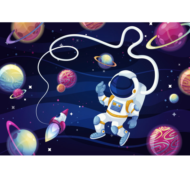 Cosmic Adventure Scene wall mural fantasy - TenStickers