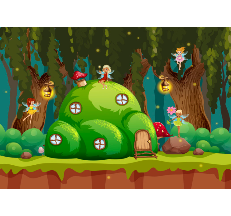 Fairy Enchanted Forest wall mural fantasy - TenStickers