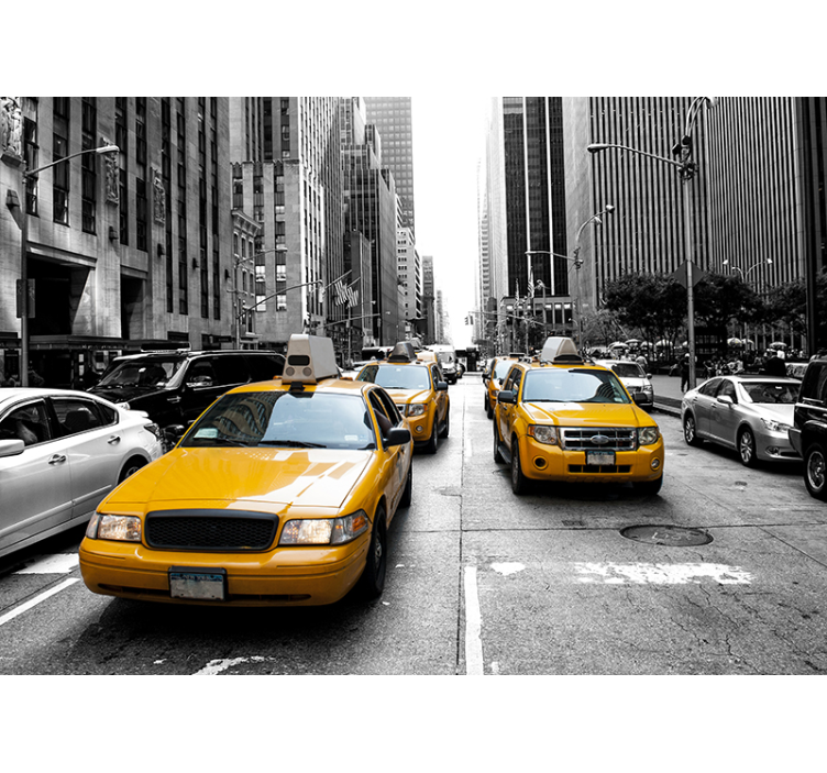 New York Taxi New York wall mural - TenStickers