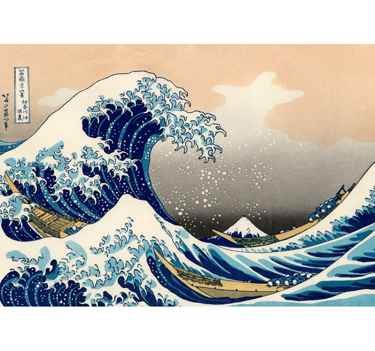 Landscape wall mural great wave tsunami - TenStickers