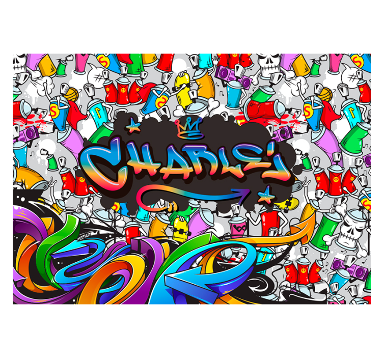 Graffiti wall mural custom name artwork - TenStickers