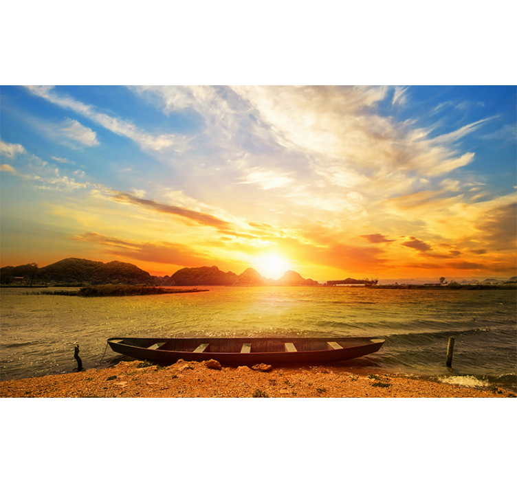 Serene Sunset View landscape wall mural - TenStickers