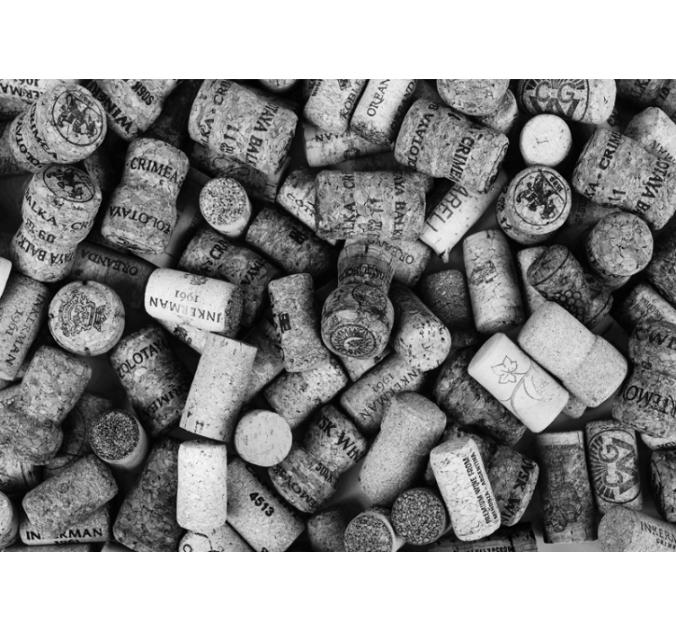 Assorted cork collection texture wall mural - TenStickers