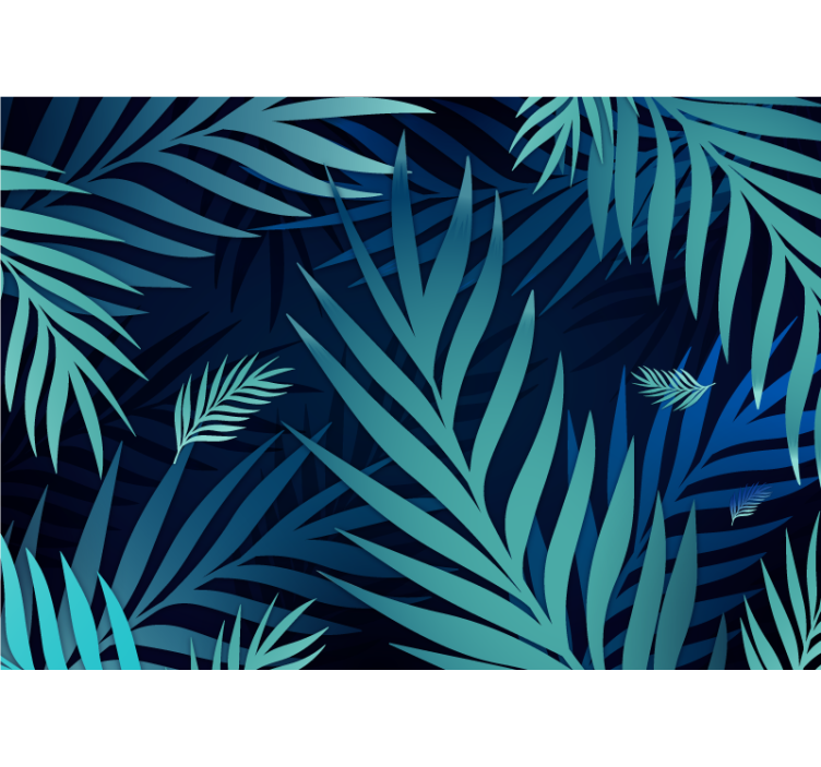 Nature wallpaper with exotic leaf design - TenStickers