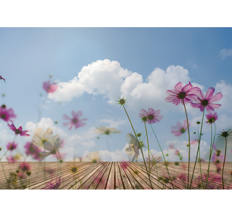 Delicate Floral Blooms flower wall mural - TenStickers