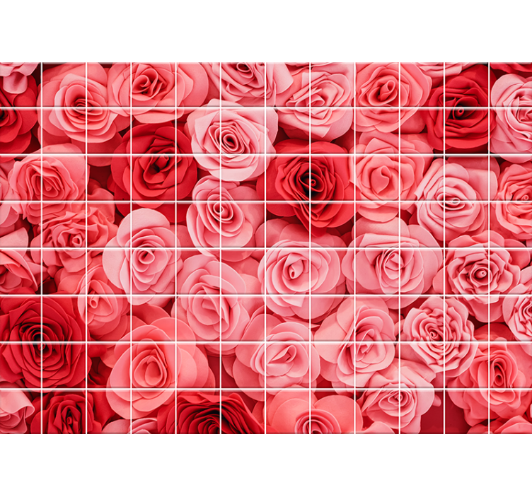 Roses Bouquet Display flower wall mural - TenStickers