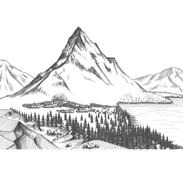 Wall mural mountain grand mountain landscape - TenStickers