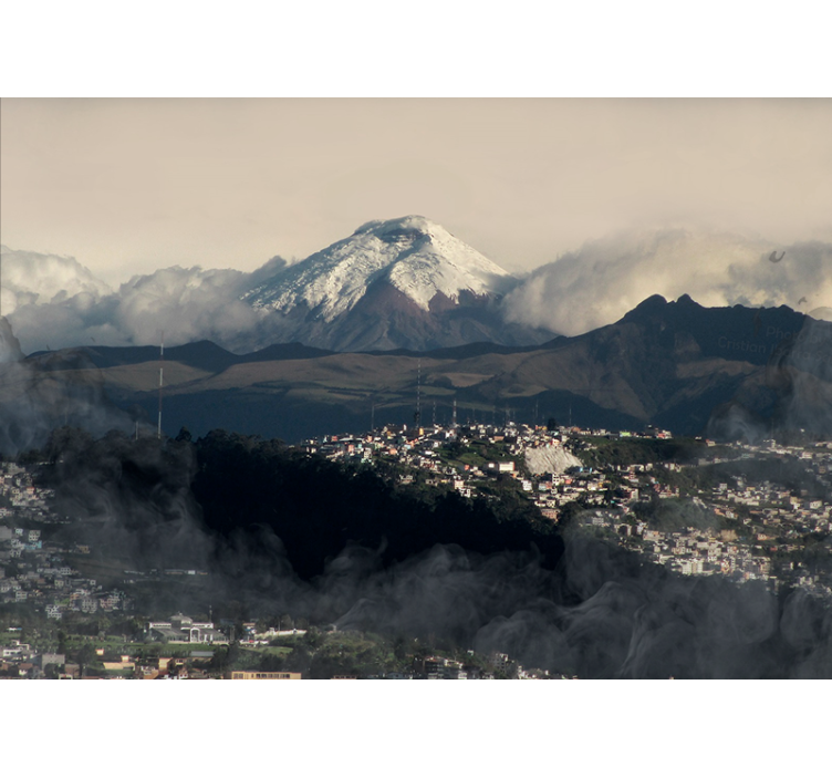 Icy Peak Vista wall mural mountain - TenStickers