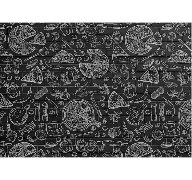 Wall mural kitchen culinary delights artwork - TenStickers