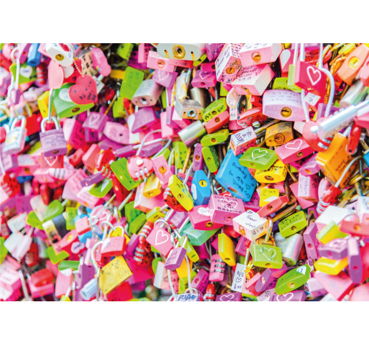 Colorful Locks romantic wall mural - TenStickers