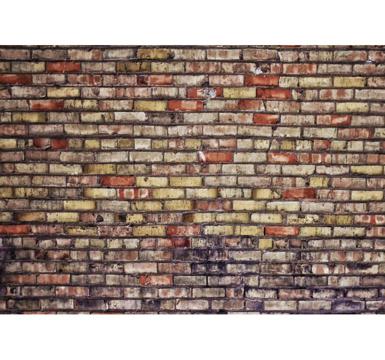Brick mural wallpaper vintage brick texture - TenStickers