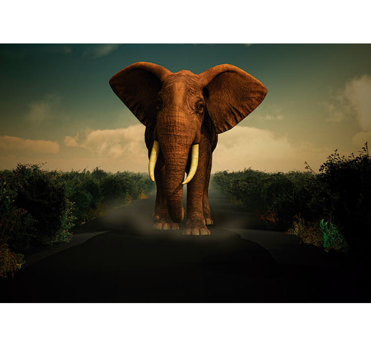 Animals wall mural majestic elephant - TenStickers