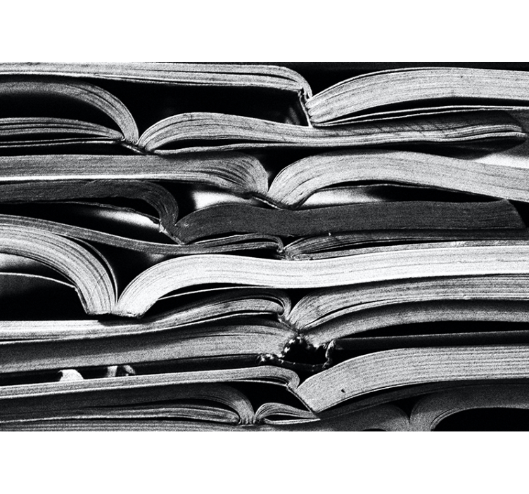 Stacked Open Pages texture wall mural - TenStickers