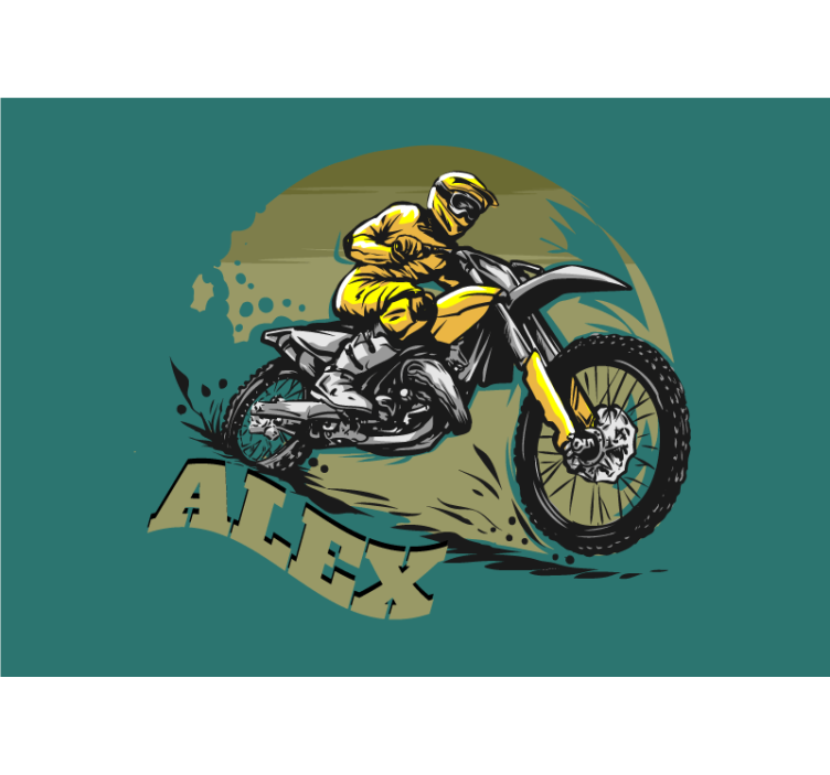 Wall mural vehicle motocross rider scene - TenStickers