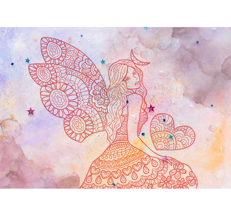 Wall mural fantasy heartfelt fairy - TenStickers