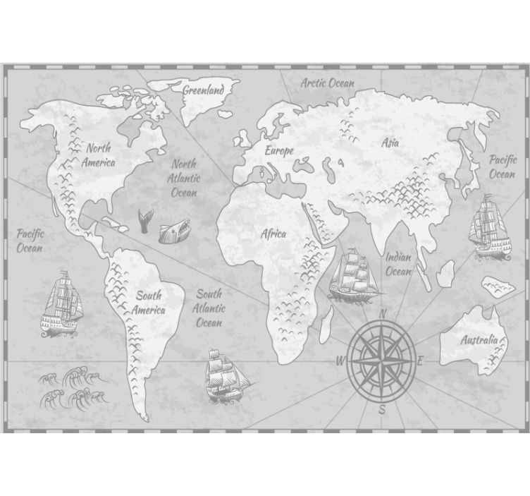 World map wallpaper for global exploration - TenStickers