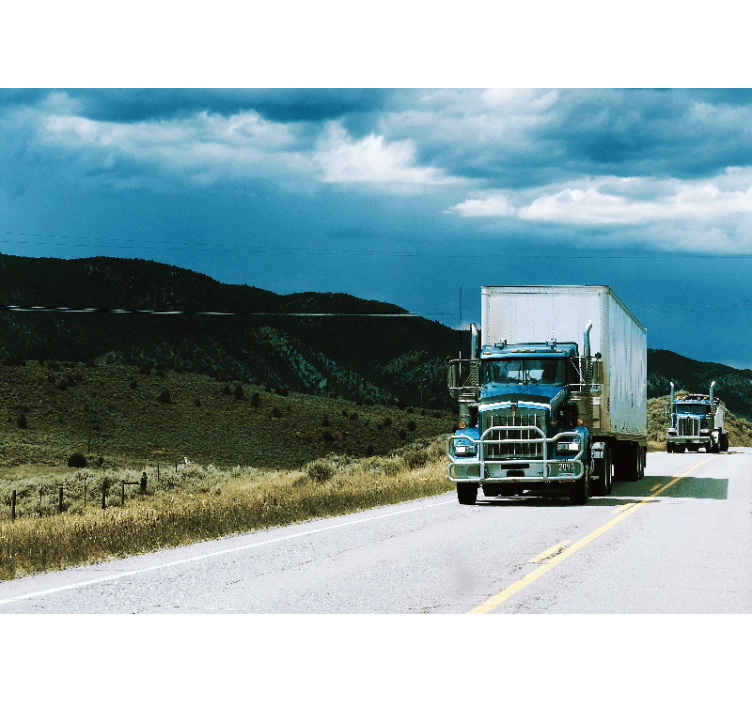 Motors on Highway wall mural vehicle - TenStickers