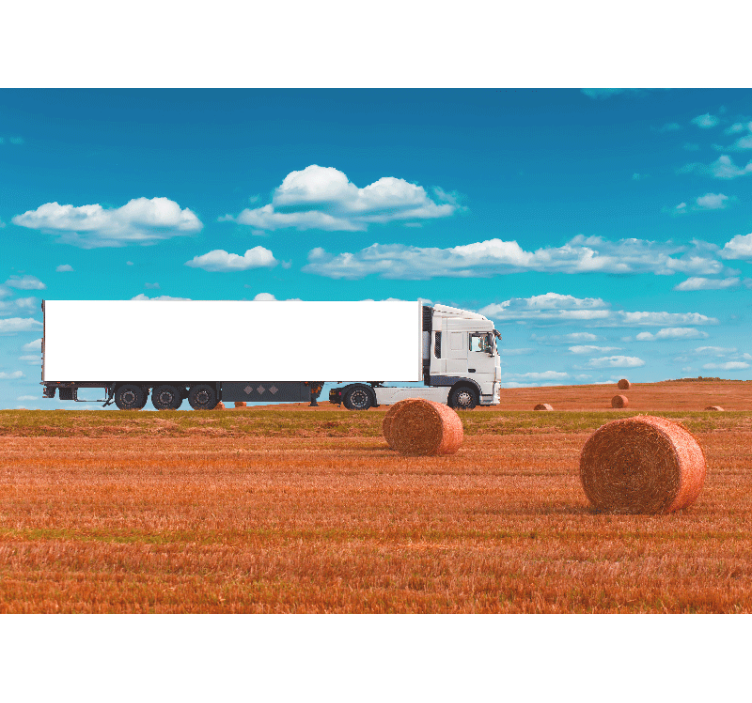 Transporting Hay Bales wall mural vehicle - TenStickers