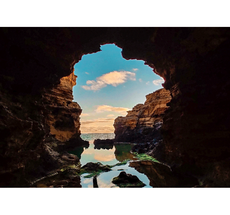 Cave Seascape View landscape wall mural - TenStickers