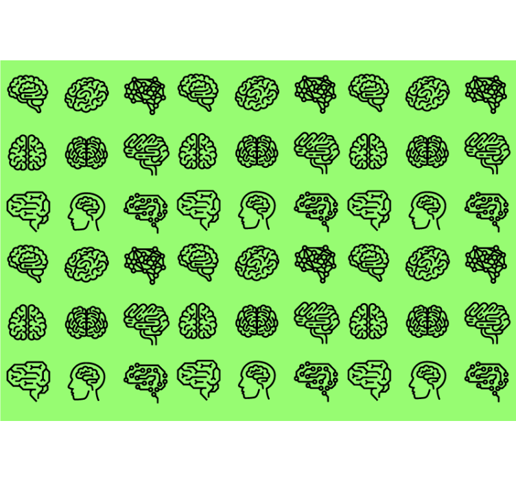 Brain Pattern Design art wall mural - TenStickers