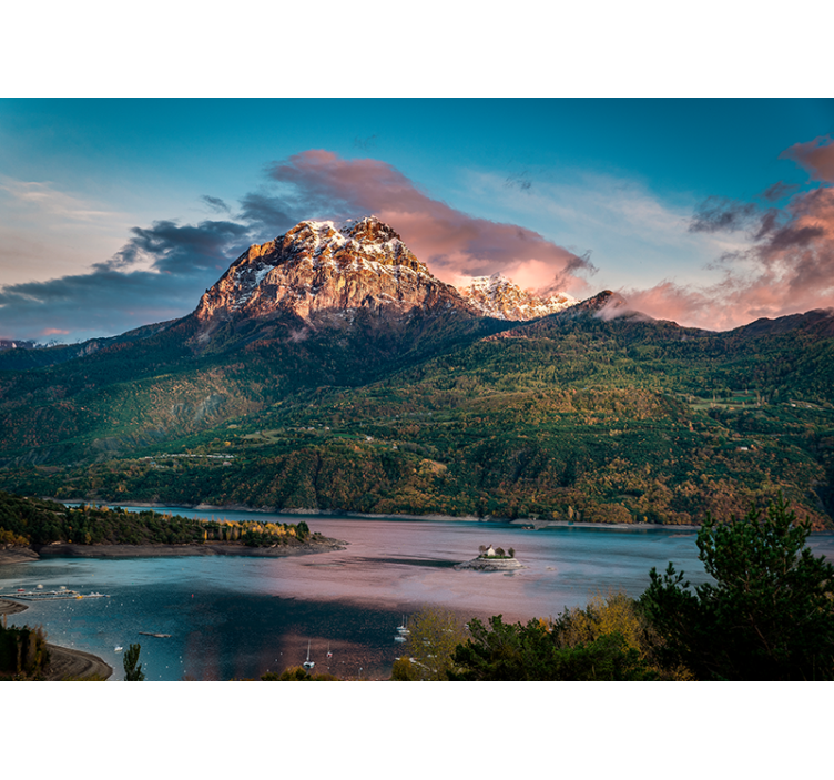 Landscape wall mural grand alpine scenery - TenStickers