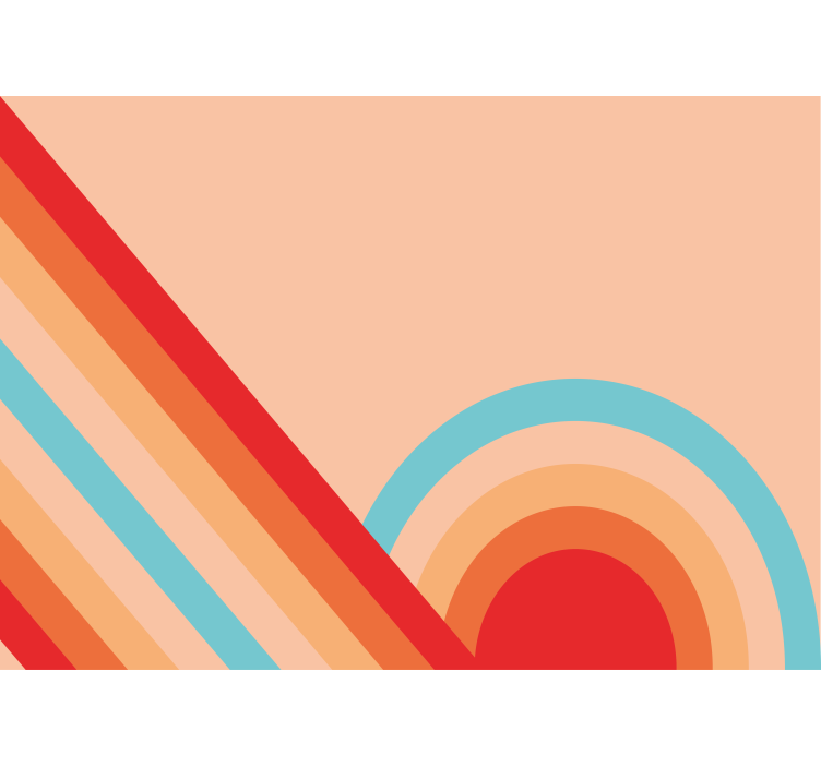 Texture wall mural retro geometric designs - TenStickers