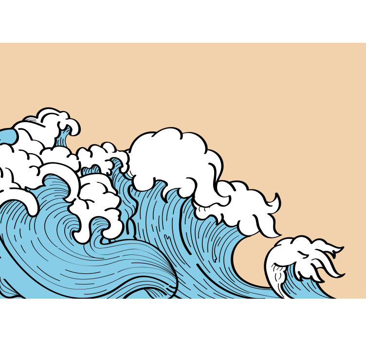 Wall mural nature ocean wave pattern - TenStickers