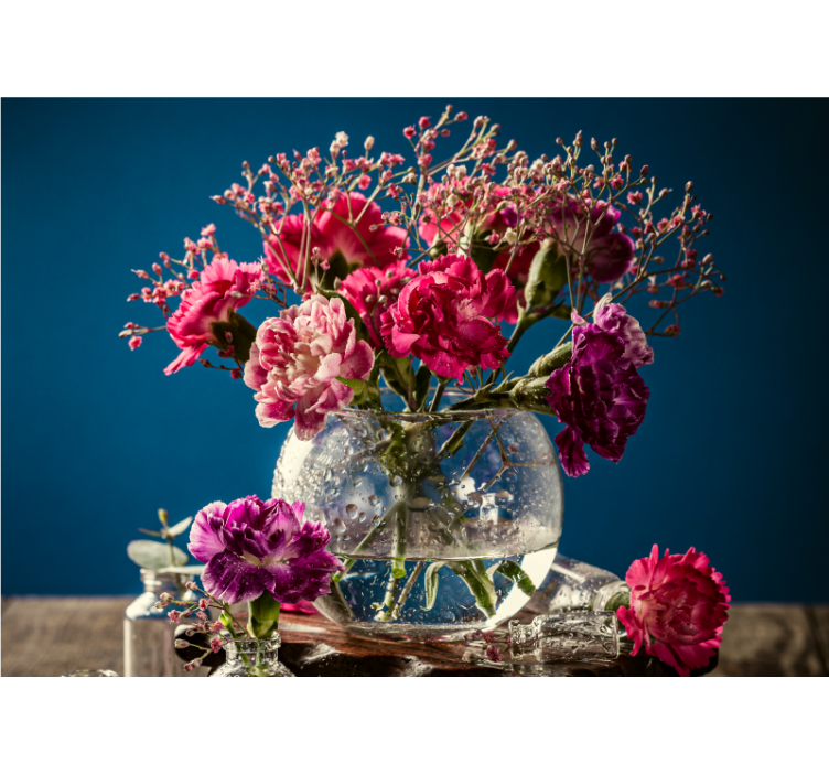 Lively bloom composition flower wall mural - TenStickers