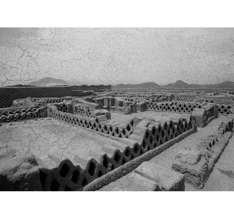 Desert terrain silhouette desert wall mural - TenStickers