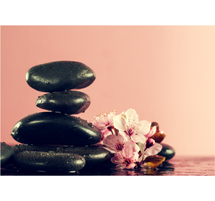 Zen wall mural pebble tranquility - TenStickers