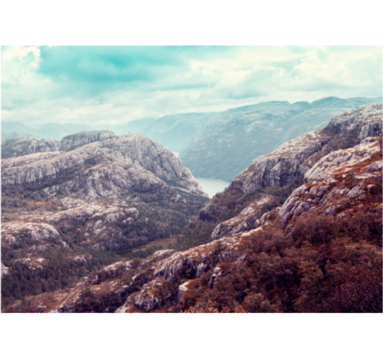 Landscape wall mural mountain view scenery - TenStickers