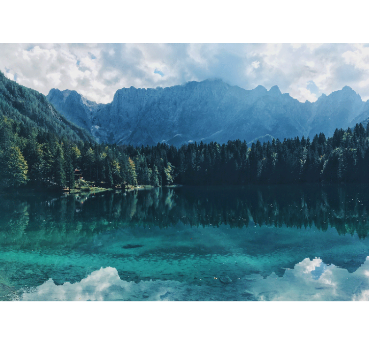 Landscape wall mural mountain echo lake - TenStickers